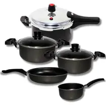 Kit De Panelas 5 Peças Com Panela De Pressão 3l Teflon Gal