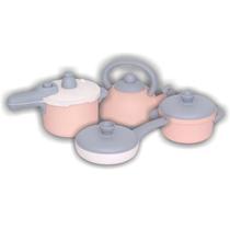 Kit de Panelas Cozinha Infantil Menina Baby Gourmet Kit de Panelas Cozinha Infantil Menina Baby Gourmet
