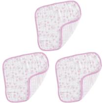 Kit de Panos de Boca Teka Estampa Cachorrinhos Rosa - 3 Unidades Kit de Panos de Boca Teka Estampa Cachorrinhos Rosa - 3 Unidades