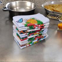 Kit de panos de prato básico com 6 unidades de estampas diversas para seu lar