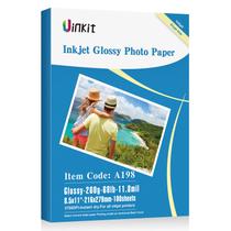 Kit de papel fotográfico Heavyweight Glossy 260 g/m2 8,5x11 100 folhas Kit de papel fotográfico Heavyweight Glossy 260 g/m2 8,5x11 100 folhas