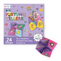 Kit de papel Ooly DIY 24 Fortune Teller Designs com adesivos para crianças