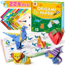Kit de papel origami Mocoosy 224 folhas para crianças de 8 a 12 anos