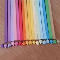 Kit De Papel Para Dobrar Estrelas Da Sorte Coloridas Em Origami Para Crianças, Decoração De Estrela