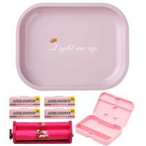 Kit de papel para enrolar RooYoon Pink com papel e bandeja de 1 1/4