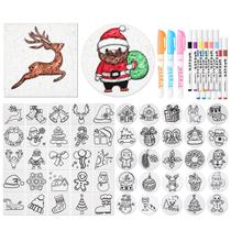 Kit de papel para pintura de textura de espuma Maitys 65 unidades de Natal Kit de papel para pintura de textura de espuma Maitys 65 unidades de Natal