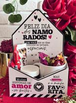 Kit de Papelaria Caixa Presente Namorados Tickets Cards Sacola Marca Pagina Personalizado Dia dos namorados