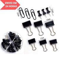 Kit de Papelaria com 70 Peças de Metal