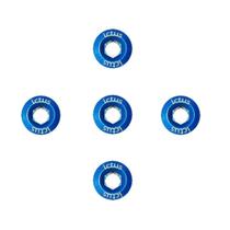 Kit de Parafuso de Coroa Ictus Com 5 pecas Azul Alumínio Kit de Parafuso de Coroa Ictus Com 5 pecas Azul Alumínio