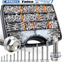 Kit de Parafusos Autoatarraxantes Taiss 840 Peças em Aço Inoxidável