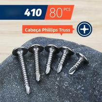 Kit De Parafusos De Aço Inoxidável Autoatarraxantes Com Cabeça Truss Para Chapas Metálicas, Plástico