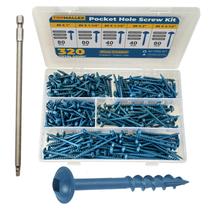 Kit de parafusos de bolso TOPMALLEX 320 unidades 8 x 25-63 mm com broca