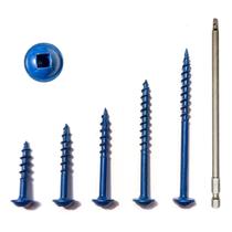 Kit de parafusos de bolso TOPMALLEX 700 unidades com revestimento azul Kit de parafusos de bolso TOPMALLEX 700 unidades com revestimento azul