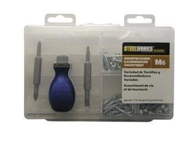 Kit de parafusos e chaves Hillman, pacote com 4 parafusos variados