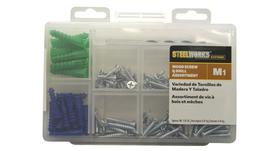 Kit de parafusos e furadeiras Hillman Wood sortido de 0,4 kg Kit de parafusos e furadeiras Hillman Wood sortido de 0,4 kg