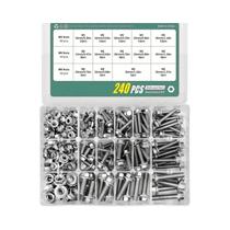 Kit De Parafusos E Porcas De Flange Em Aço Inoxidável M5 M6 M8, Parafuso Hexagonal Resistente À