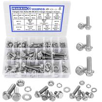 Kit de parafusos e porcas Hakkin 232 unidades M6 M8 M10 304 de aço inoxidável