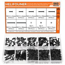 Kit de parafusos e porcas HELIFOUNER M2,5 x 4 mm/6 mm/8 mm/10 mm/12 mm/16 mm/20 mm Kit de parafusos e porcas HELIFOUNER M2,5 x 4 mm/6 mm/8 mm/10 mm/12 mm/16 mm/20 mm