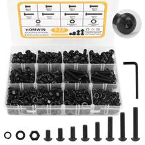 Kit de parafusos e porcas Homwin 512 unidades M6x10/12/14/16/20/25/30/35mm