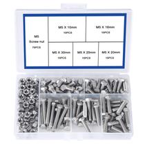 Kit de parafusos e porcas newlng M5 304 em aço inoxidável