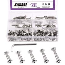 Kit de parafusos e porcas Swpeet M6x16mm/20mm/25mm/30mm/35mm de níquel