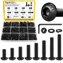 Kit de Parafusos Fgruh M6 Sextavado 560 Peças Aço Liga Preto Kit de Parafusos Fgruh M6 Sextavado 560 Peças Aço Liga Preto