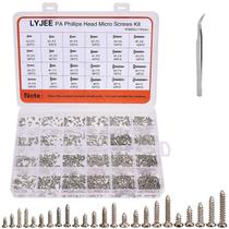 Kit de parafusos LYJEE niquelado M1.2, M1.4, M1.5, M2 1100 unidades Kit de parafusos LYJEE niquelado M1.2, M1.4, M1.5, M2 1100 unidades