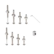 Kit de parafusos para estrutura de cama de bebê Lhazemu M6, parafusos hexagonais, 32 unidades