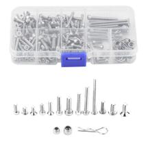 Kit de parafusos RC Dilwe Metal em aço inoxidável com caixa para Traxxas