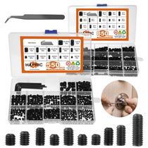 Kit de parafusos Set Hapric 1400 unidades, 26 tamanhos, tamanho métrico e aço de liga SAE Kit de parafusos Set Hapric 1400 unidades, 26 tamanhos, tamanho métrico e aço de liga SAE