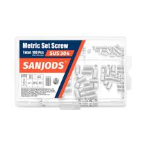 Kit De Parafusos Sortidos 100 Peças M3-M8 Em Aço Inoxidável 304 Com Chaves Allen Para Fixações, Kit De Parafusos Sortidos 100 Peças M3-M8 Em Aço Inoxidável 304 Com Chaves Allen Para Fixações,