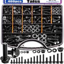 Kit de Parafusos Taiss 400 Peças M6-M10 Aço Liga Zinco Preto Kit de Parafusos Taiss 400 Peças M6-M10 Aço Liga Zinco Preto
