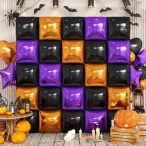 Kit de parede Foil Balloon Adorely Black Orange Purple x25
