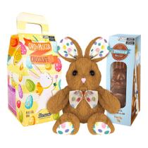 Kit de Páscoa Infantil Azul com Coelhinho de Pelúcia Borússia Chocolates