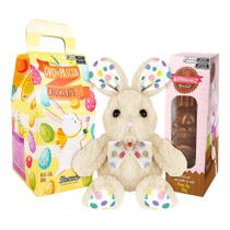 Kit de Páscoa Infantil Rosa com Coelhinho de Pelúcia Borússia Chocolates