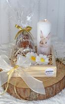 Kit de Páscoa - Ovo de Chocolate com Velas Decorativas