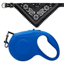 Kit De Passeio Coleira Para Cães Cachorros Porte Pequeno Com Guia Comprida