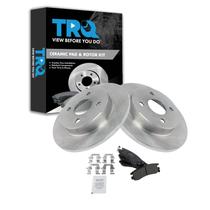 Kit de pastilhas de freio e rotor TRQ Ceramic para Saturn SC 1991-1998