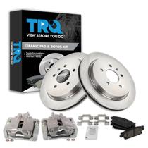 Kit de pastilhas de freio e rotor TRQ Rear Ceramic para Cadillac CTS STS