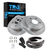 Kit de pastilhas de freio e rotor TRQ Rear compatível com Buick Chevrolet