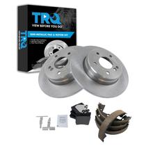 Kit de pastilhas de freio e rotor TRQ Rear para Mercedes-Benz 1996-2011