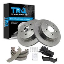 Kit de pastilhas de freio e rotor TRQ Rear Semimetálico 2003 Ford Explorer