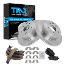 Kit de pastilhas de freio e rotor TRQ semimetálico traseiro Nissan Altima