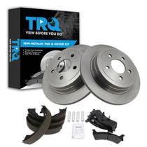 Kit de pastilhas de freio e rotor TRQ traseiro semimetálico para Ford Explor