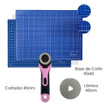 Kit de Patchwork Base De Corte A2 Placa de Mesa 60x45 Cortador Circular Rosa 45 + 1 Lamina Refil Kit de Patchwork Base De Corte A2 Placa de Mesa 60x45 Cortador Circular Rosa 45 + 1 Lamina Refil
