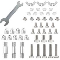 Kit de peças de reposição para aquecedor de pátio Mcvomv, suporte refletor, acessórios para aquecedor de pátio, formato redondo tipo guarda-sol, aquecedores de pátio tipo pirâmide, kit de fixação com parafusos e porcas Kit de peças de reposição para aquecedor de pátio Mcvomv, suporte refletor, acessórios para aquecedor de pátio, formato redondo tipo guarda-sol, aquecedores de pátio tipo pirâmide, kit de fixação com parafusos e porcas