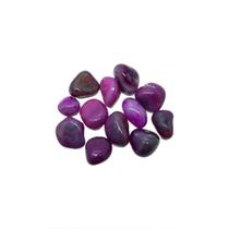 Kit de Pedra Agata Rosa Rolada Natural - 200g