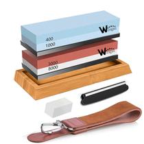 Kit de pedra de afiar facas com grão 400/1000 3000/8000