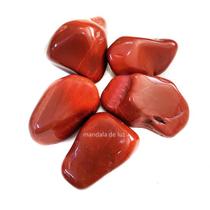 Kit de Pedra Jaspe Vermelho Rolado Natural Pedras e Cristais Naturais G 100g - Mandala de Luz