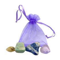 Kit de Pedras Contra Ansiedade - Sodalita, Quartzo Rutilado, Ametista e Amazonita Kit de Pedras Contra Ansiedade - Sodalita, Quartzo Rutilado, Ametista e Amazonita